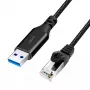 Verkkokaapeli LogiLink CU0407 RJ-45 Cat6 15 m musta