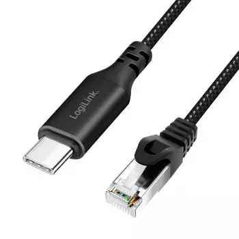 Verkkokaapeli LogiLink CU0410 RJ-45 Cat6 1 m musta