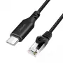 Verkkokaapeli LogiLink CU0410 RJ-45 Cat6 1 m musta