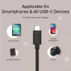 USB-C - USB-C -kaapeli Unitek Y-C477BK01-2M, USB 3.2 Gen 1, 2 m, 5 Gbit/s, PD 60 W, musta