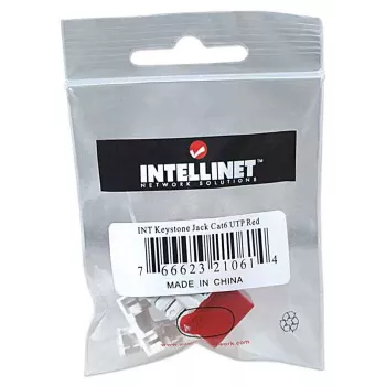 Intellinet Keystone Jack, Cat6, UTP, LSA, punainen