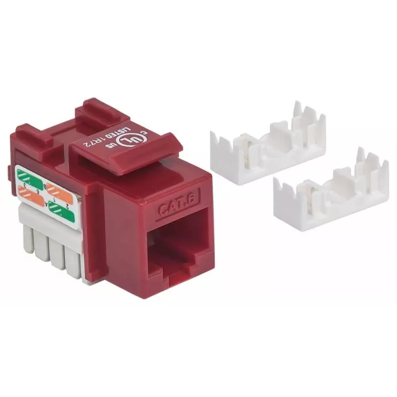 Intellinet Keystone Jack, Cat6, UTP, LSA, punainen