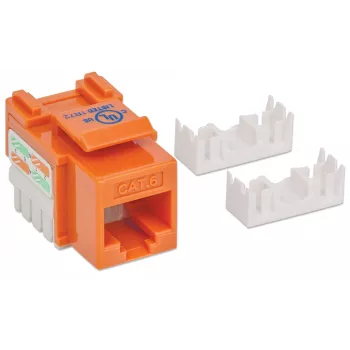 Intellinet Keystone Jack, Cat6, UTP, Punch-down, oranssi