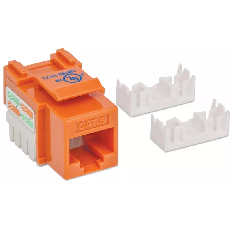 Intellinet Keystone Jack, Cat6, UTP, Punch-down, oranssi