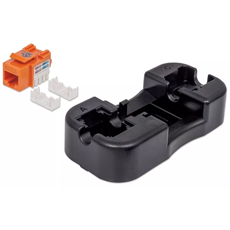 Intellinet Keystone Jack, Cat6, UTP, Punch-down, oranssi