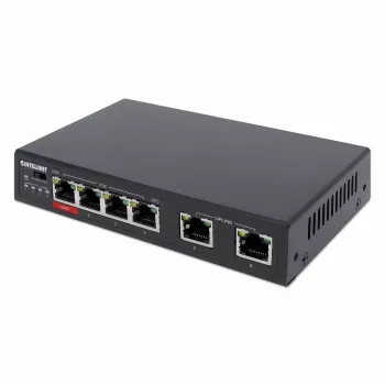 Intellinet 6-porttinen Fast Ethernet -kytkin 4 PoE-porttia 65W tehotarve