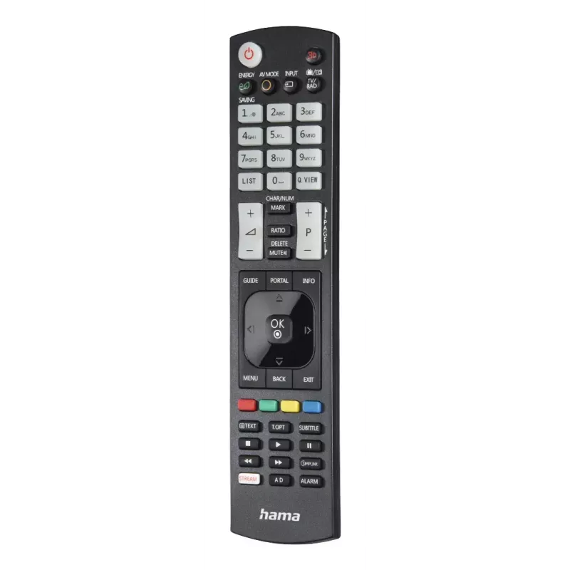Hama 00221061 yleiskaukosäädin LG-televisioille, IR, oppiva, valaistut painikkeet, musta