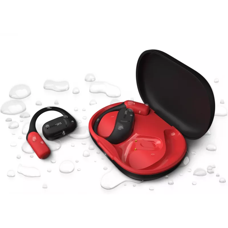 Philips 6000-sarja TAA6709BK/00 kuulokkeet True Wireless Stereo (TWS) korvakoukku urheilu Bluetooth musta, punainen