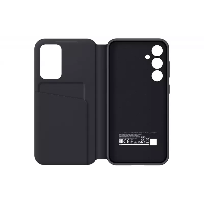 Samsung EF-ZS711CBEGWW Smart View Wallet Case -suojakotelo Galaxy S23 FE -puhelimelle, korttitasku, musta