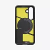 Spigen Galaxy S25 kotelo Tough Armor AI musta suojakotelo pöytätelineellä