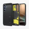 Spigen Galaxy S25 kotelo Tough Armor AI musta suojakotelo pöytätelineellä