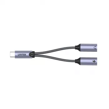 Äänisovitin UNITEK M206A USB Type-C alumiini musta harmaa