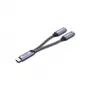 Äänisovitin UNITEK M206A USB Type-C alumiini musta harmaa