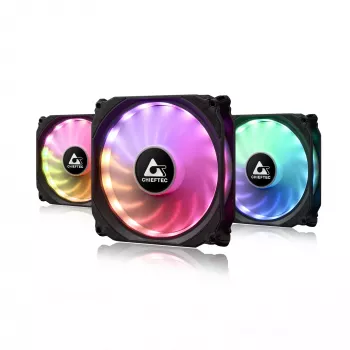 Chieftec CF-3012-RGB tietokoneen jäähdytysjärjestelmä tietokonekotelo tuuletin 12 cm musta
