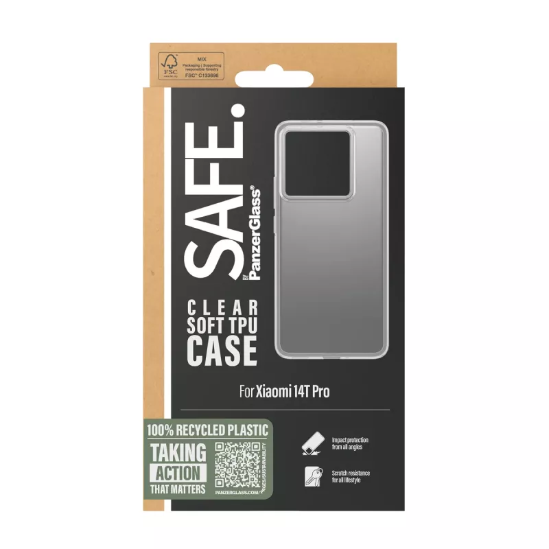 PanzerGlass SAFE. by ® TPU-kotelo läpinäkyvä Xiaomi 14T Pro