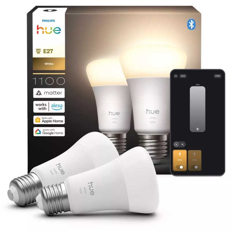 Älylamppu Philips Hue White A60 E27 1100 Bluetooth Zigbee
