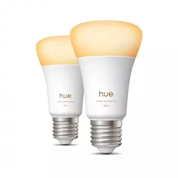Älylamppu Philips A60 E27 — Bluetooth/Zigbee, 6 W, 810 lm, valkoinen, 2 kpl:n pakkaus