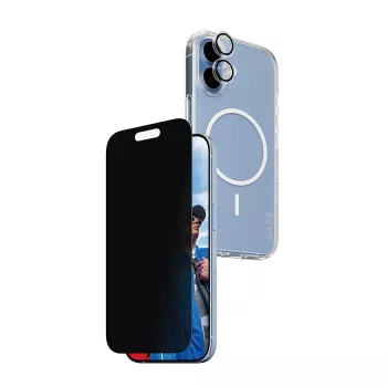 Suojakotelo PanzerGlass Case CARE iPhone 17 näytönsuojalla, 3-in-1-toiminnallisuus