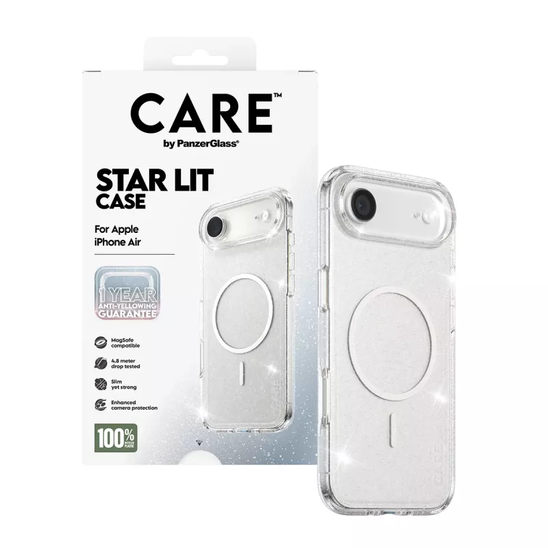 Suojakotelo PanzerGlass CARE by ® Flagship Case Urban Explorer Star Lit White MagSafe iPhone Air