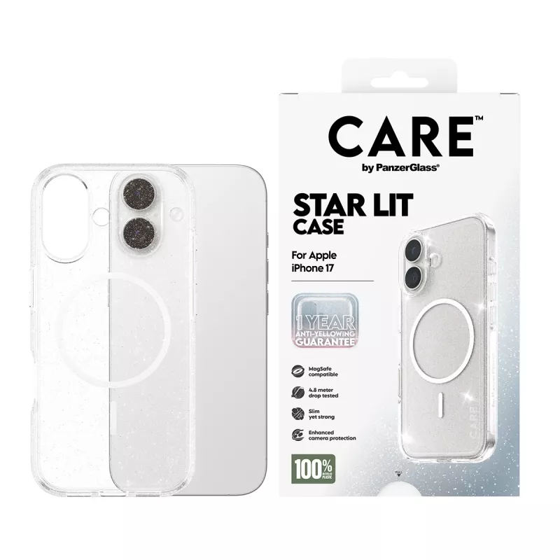 Suojakotelo PanzerGlass CARE by Flagship Case Urban Explorer Star Lit White MagSafe iPhone 17