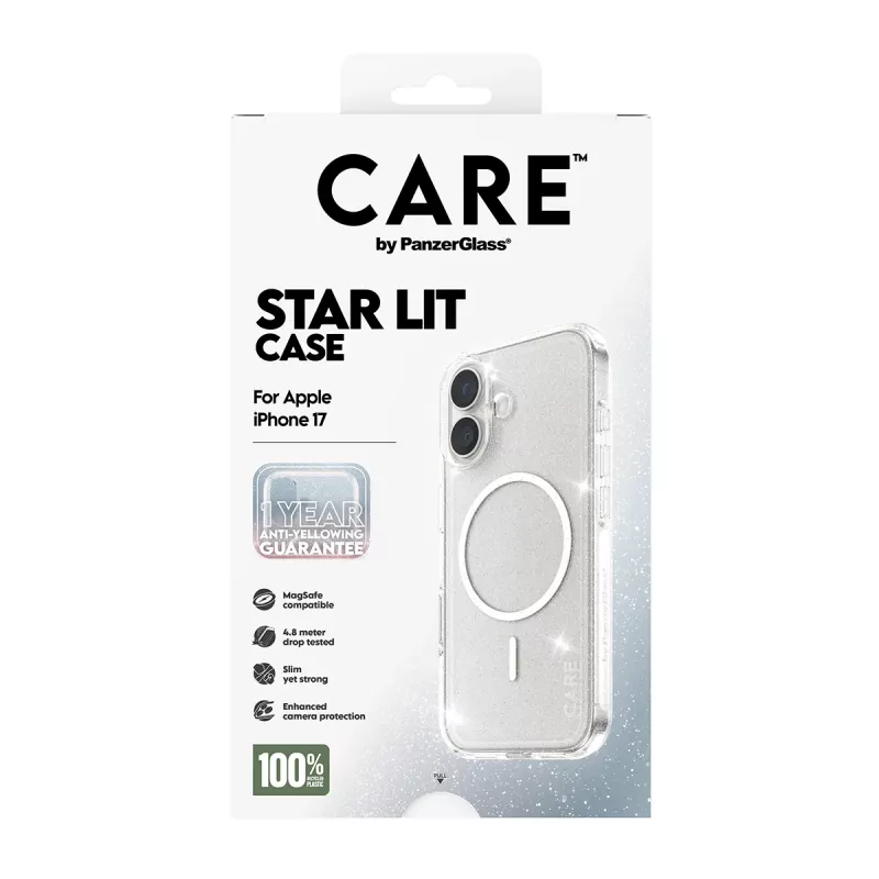 Suojakotelo PanzerGlass CARE by Flagship Case Urban Explorer Star Lit White MagSafe iPhone 17