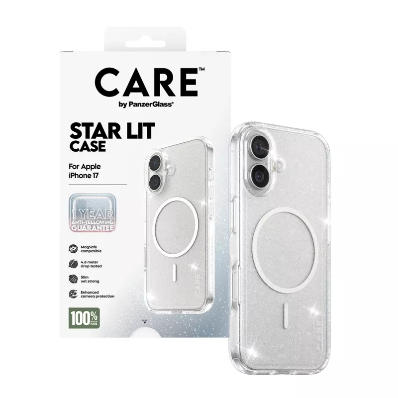 Suojakotelo PanzerGlass CARE by Flagship Case Urban Explorer Star Lit White MagSafe iPhone 17