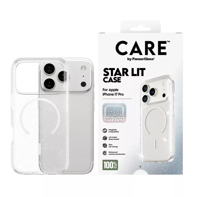 Suojakotelo PanzerGlass CARE by Flagship Case Urban Explorer Star Lit White MagSafe iPhone 17 Pro