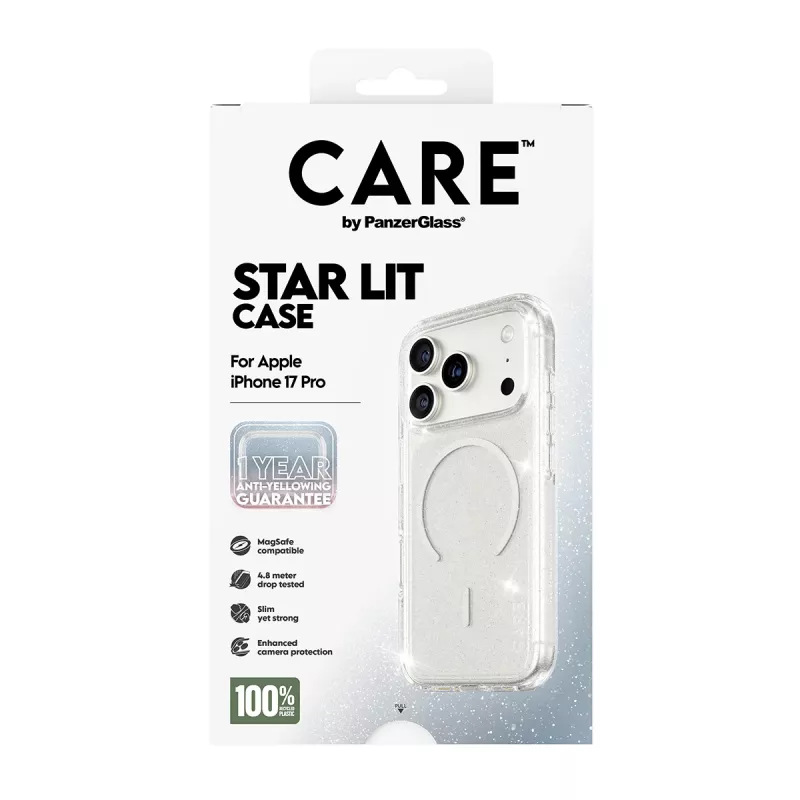 Suojakotelo PanzerGlass CARE by Flagship Case Urban Explorer Star Lit White MagSafe iPhone 17 Pro