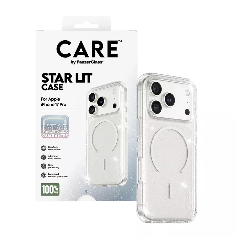 Suojakotelo PanzerGlass CARE by Flagship Case Urban Explorer Star Lit White MagSafe iPhone 17 Pro
