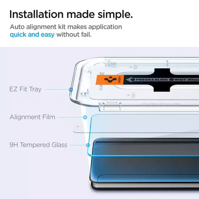 Glass Screen Protector Spigen Galaxy S24 pöly naarmuuntumaton