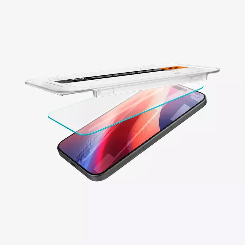 Spigen GLAS.tR EZ Fit lasinen näytönsuoja iPhone 16 Pro Max / 17 Pro Max -puhelimelle, 2 kpl:n pakkaus, kirkas