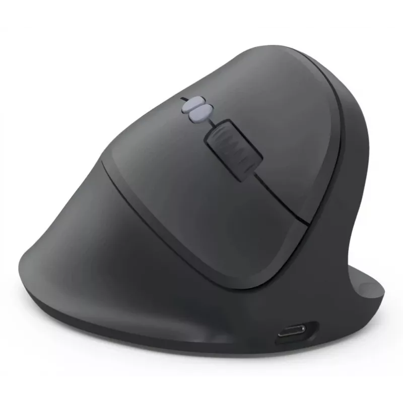 Hama 00173092 EWM-600R ergonominen pystyhiiri, oikeakätisille, langaton 2,4 GHz + Bluetooth, usean laitteen, optinen 1600 DPI, ladattava, musta