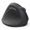 Hama 00173093 EWM-600L ergonominen pystyhiiri, vasenkätisille, langaton 2,4 GHz + Bluetooth, usean laitteen, optinen 1600 DPI, ladattava, musta