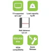 Techly seinäteline LED-LCD-TV 42-80 ultralitteä kiinteä H400mm” ICA-PLB 840