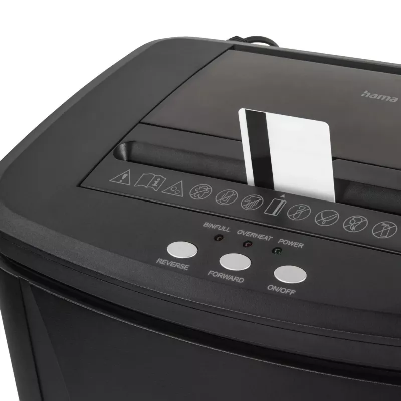 Hama Safe Auto M1200 silppuri Micro-Cut 60 dB 22.5 cm musta