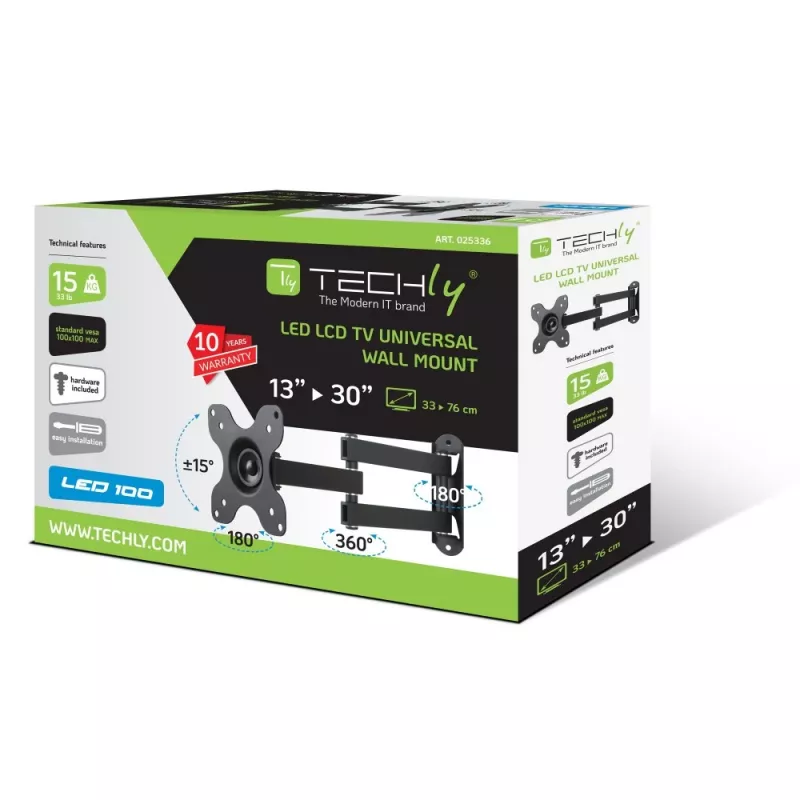 Techly seinäteline LCD LED 33-76,2 cm (13-30