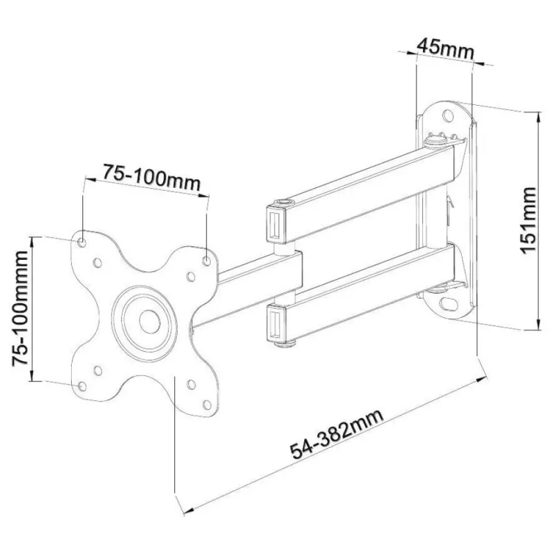 Techly seinäteline LCD LED 33-76,2 cm (13-30