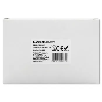 Yksivaiheinen energiamittari QOLTEC 50887 1-vaiheinen 230V LCD ohut