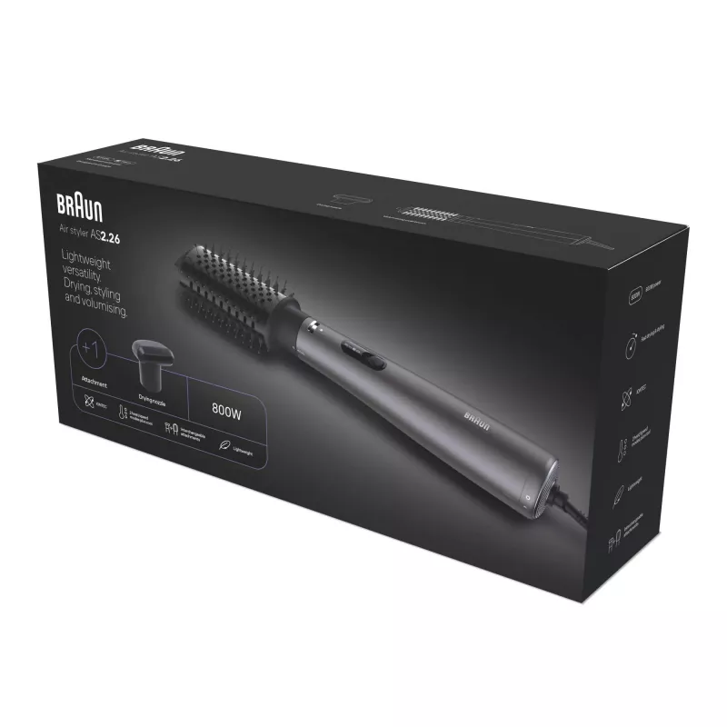 Hiustenmuotoilija Braun AS2.26 musta 800 W 1,95 m