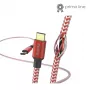 Hama Reflective USB-kaapeli USB 2.0 1,5 m USB C punainen