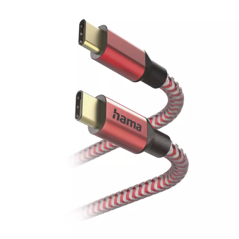 Hama Reflective USB-kaapeli USB 2.0 1,5 m USB C punainen