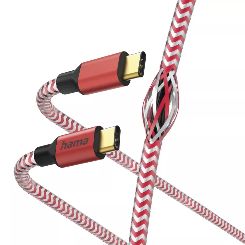 Hama Reflective USB-kaapeli USB 2.0 1,5 m USB C punainen