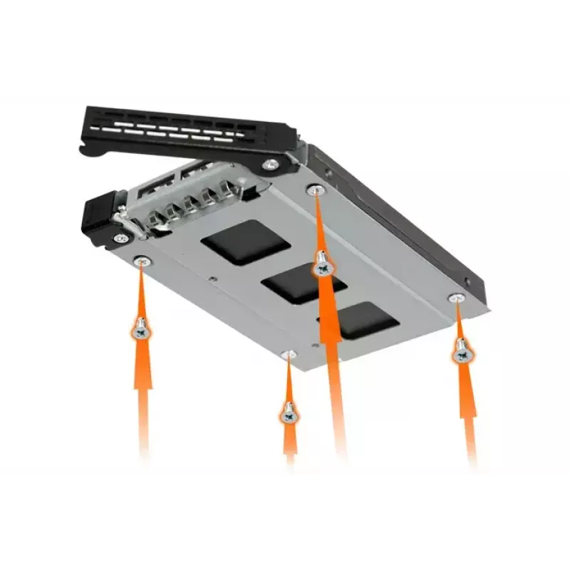 Asemapaikan peitelevy Icy Dock MB992TRAY-B musta hopea
