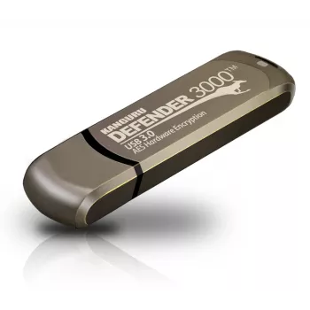 Kanguru Defender 3000™ SuperSpeed USB 3.0 32 GB | salattu muistitikku | FIPS 140-3 Level 3 vireillä, FIPS 140-2 Level 3 sertifioitu | AES-XTS 256-bit laitteistosalaus | TAA-yhteensopiva |