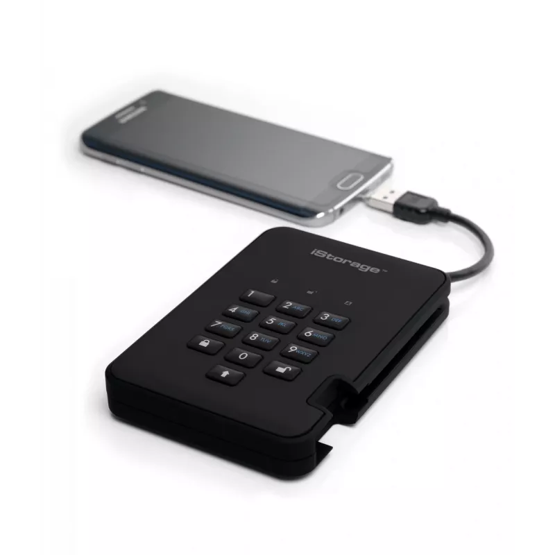 HDD iStorage 2 TB USB 3.2 diskAshur2 musta IS-DA2-256-2000-B