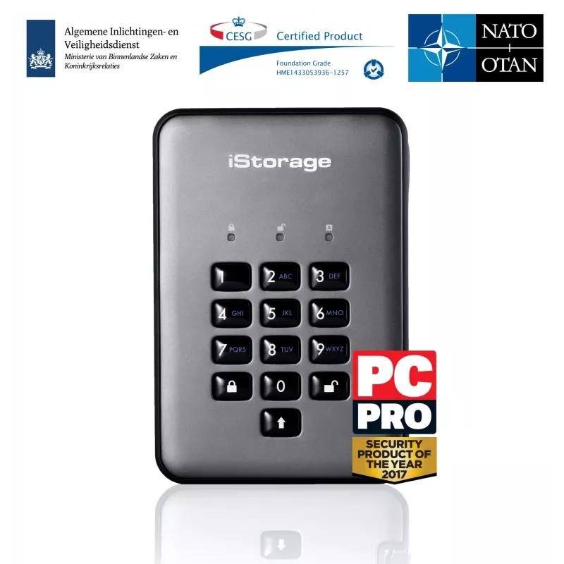 iStorage diskAshur PRO2 1 TB USB 3.2 ulkoinen kiintolevy