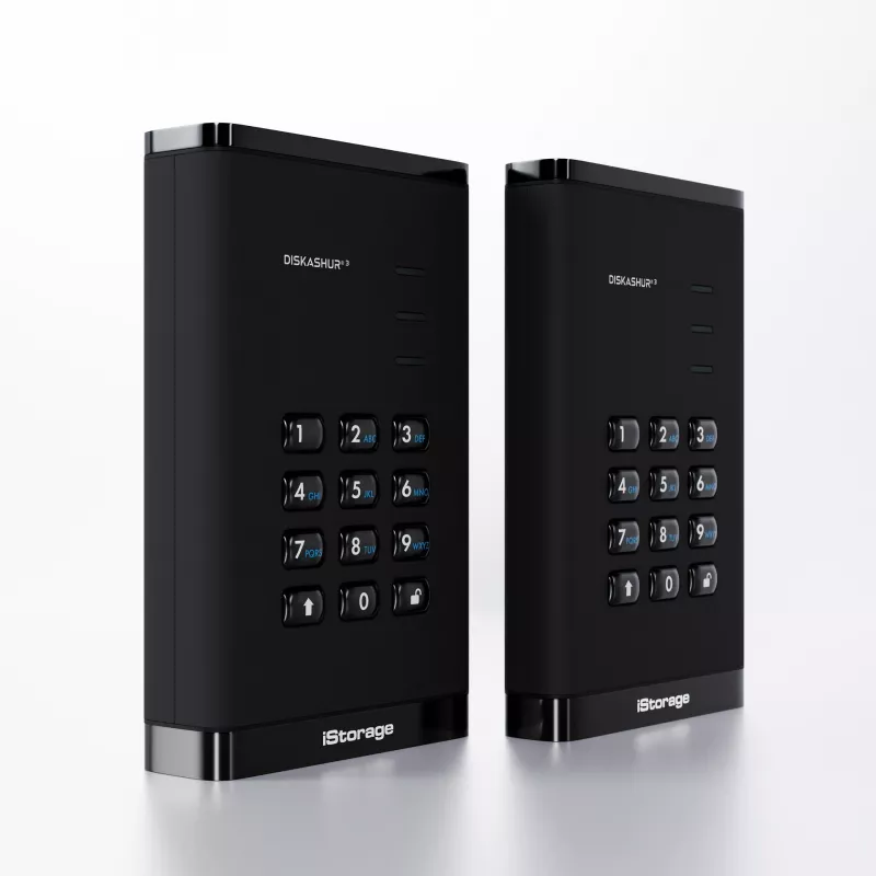 HDD iStorage 1TB USB 3.2 Gen 1 diskAshur3 musta