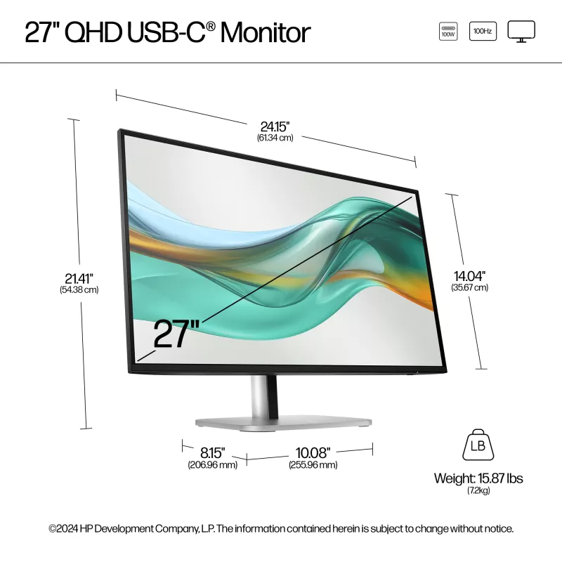 HP Series 5 Pro 27 tuuman QHD USB-C -näyttö - 527pu