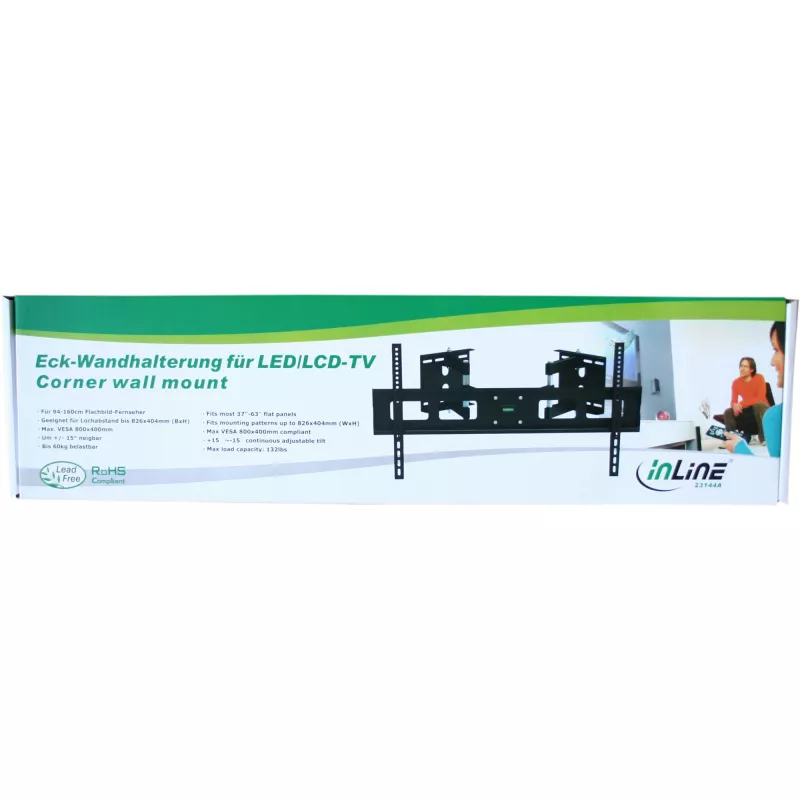 InLine kulmaseinäteline TFT / LED / Plasma 37 tuumaa - 63 tuumaa enintään 60 kg