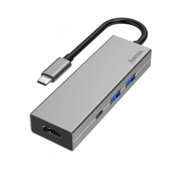 Hama 00200107 kannettavan telakka/porttitoistin USB 3.2 Gen 1 (3.1 Gen 1) Type-C antrasiitti, harmaa